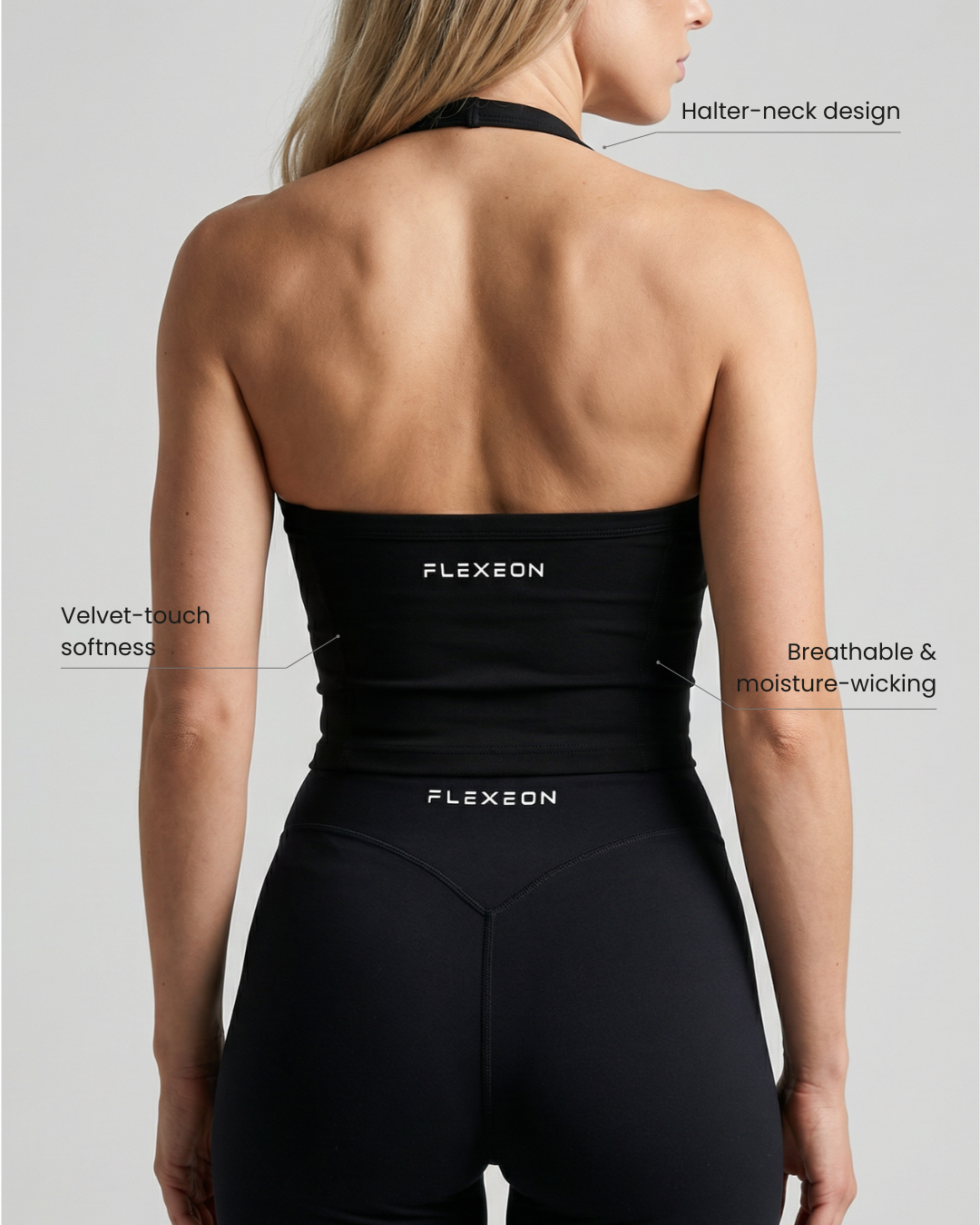 AURA FLXSCULPT™ Halter Vest — Noir